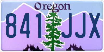 OR license plate 841JJX