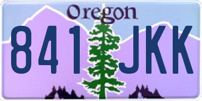 OR license plate 841JKK