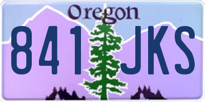 OR license plate 841JKS