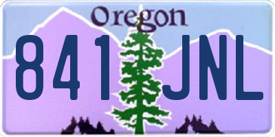 OR license plate 841JNL