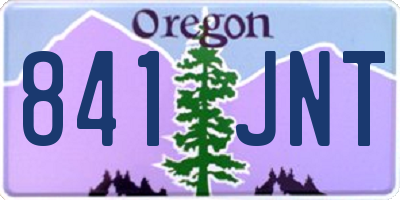 OR license plate 841JNT