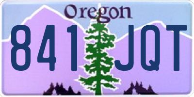 OR license plate 841JQT