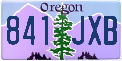OR license plate 841JXB