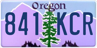 OR license plate 841KCR