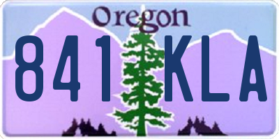 OR license plate 841KLA