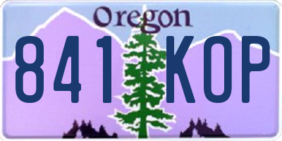 OR license plate 841KOP