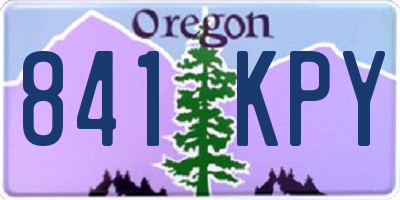 OR license plate 841KPY