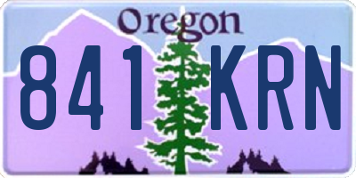OR license plate 841KRN