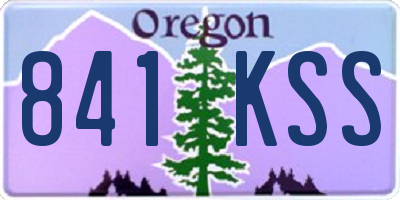 OR license plate 841KSS