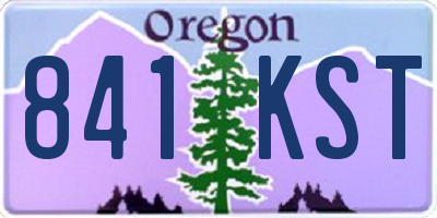 OR license plate 841KST