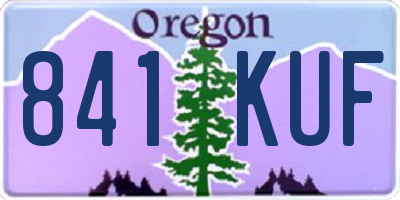OR license plate 841KUF