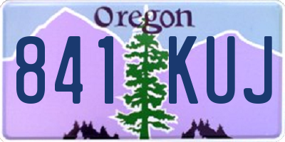 OR license plate 841KUJ