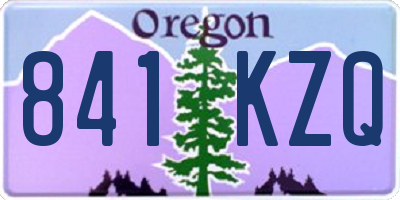 OR license plate 841KZQ