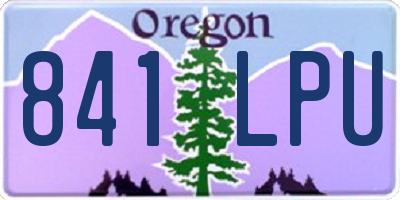 OR license plate 841LPU