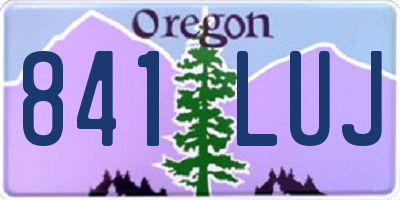 OR license plate 841LUJ