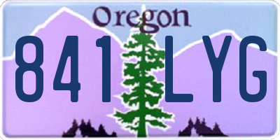 OR license plate 841LYG