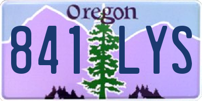OR license plate 841LYS
