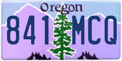OR license plate 841MCQ