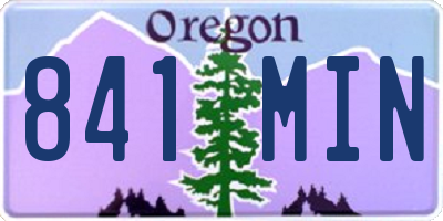 OR license plate 841MIN