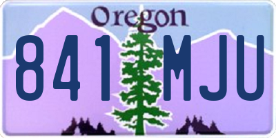 OR license plate 841MJU