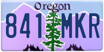 OR license plate 841MKR