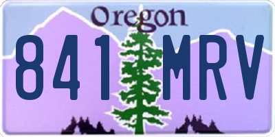 OR license plate 841MRV