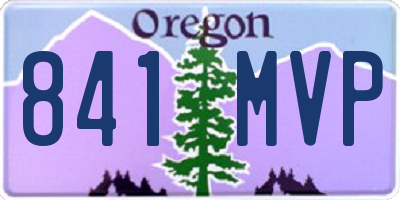 OR license plate 841MVP