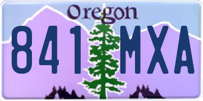 OR license plate 841MXA