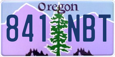 OR license plate 841NBT