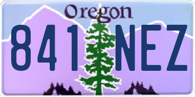 OR license plate 841NEZ