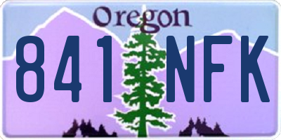 OR license plate 841NFK