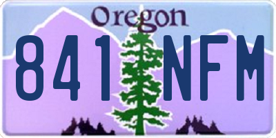OR license plate 841NFM