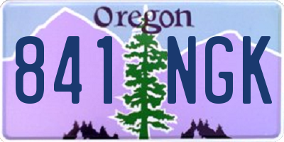 OR license plate 841NGK