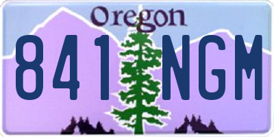 OR license plate 841NGM