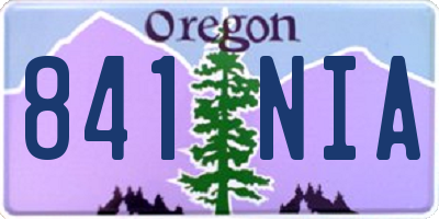 OR license plate 841NIA