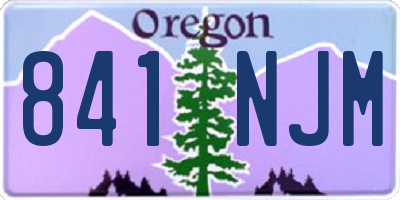 OR license plate 841NJM