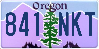 OR license plate 841NKT