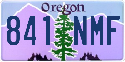 OR license plate 841NMF