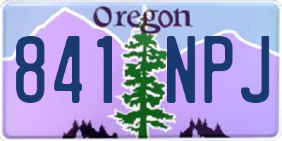 OR license plate 841NPJ