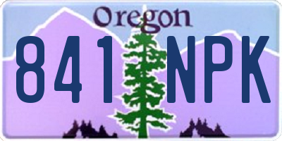 OR license plate 841NPK