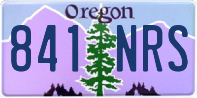 OR license plate 841NRS