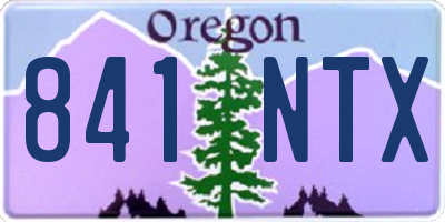 OR license plate 841NTX