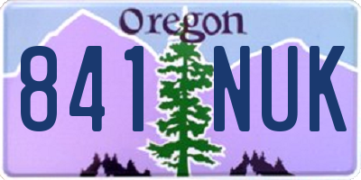 OR license plate 841NUK