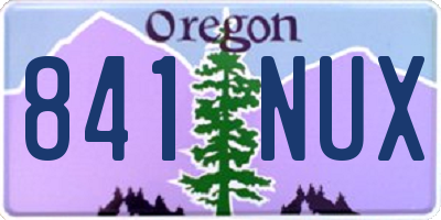 OR license plate 841NUX