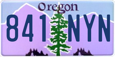 OR license plate 841NYN