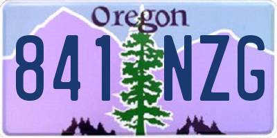 OR license plate 841NZG