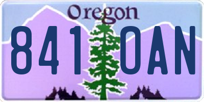 OR license plate 841OAN