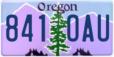 OR license plate 841OAU