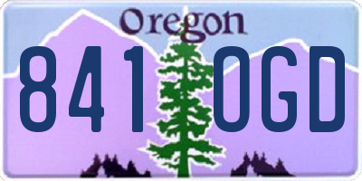 OR license plate 841OGD