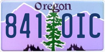 OR license plate 841OIC